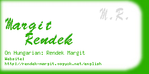 margit rendek business card